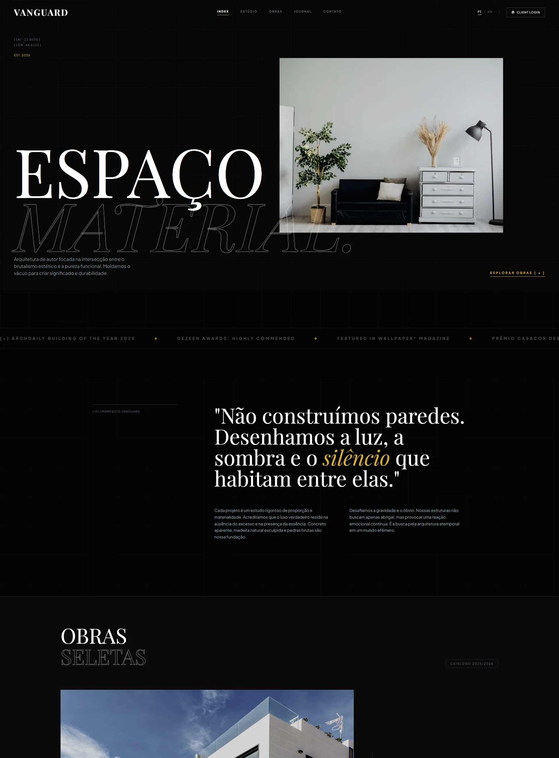 Vanguard · Espaço Material